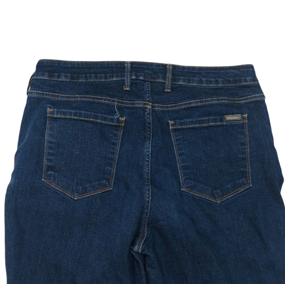 Eddie Bauer Women's Dark Blue Curvy Jeans Size 14 Tall - Picture 5 of 5